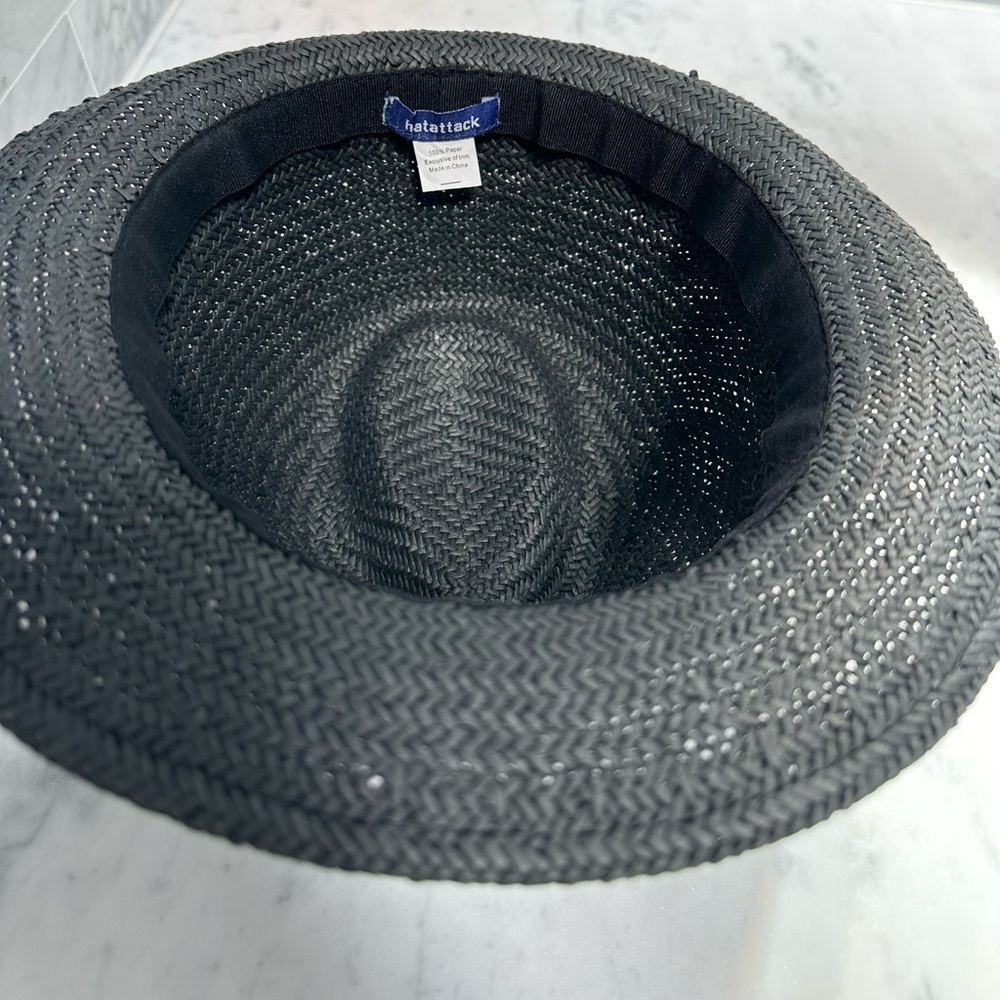 Hat Attack Straw Fedora Hat In Black - image 4